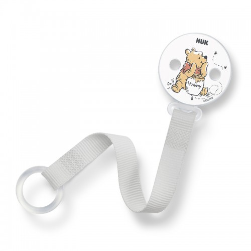 NUK Disney Winnie the Pooh Soother Band for Pacifier with or without Ring | 0 months+ | Pacifier Chain 